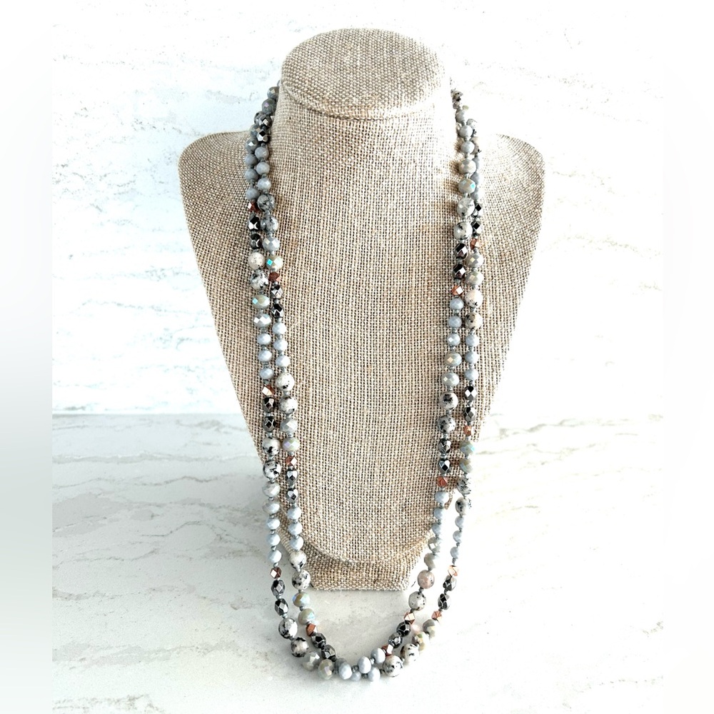 Free People Long 50” Beaded Necklace